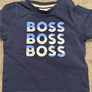 Hugo Boss Navy Blue Kids Tee with Graphic Logo